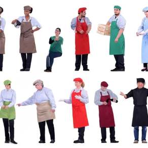 现代厨师人物组合3D模型下载